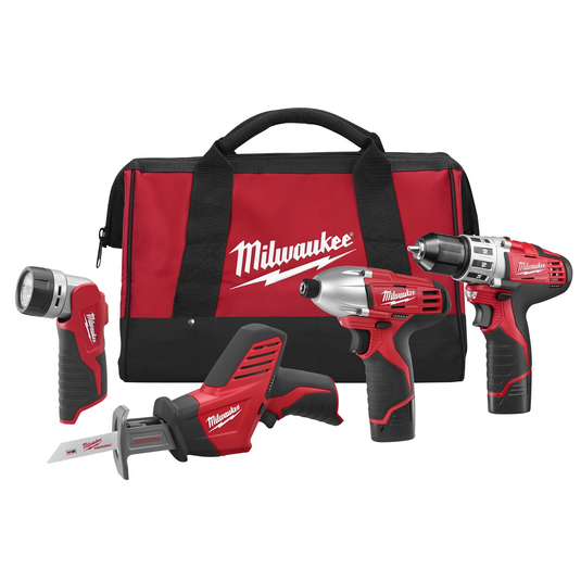 Milwaukee Tool M12 Cordless LITHIUM-ION 3-Tool Combo Kit
