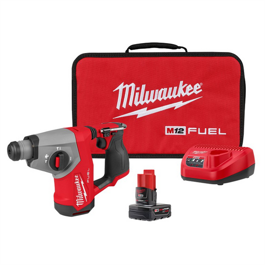 Milwaukee Tool M12 FUEL 5/8 Inch SDS Plus Rotary Hammer Kit