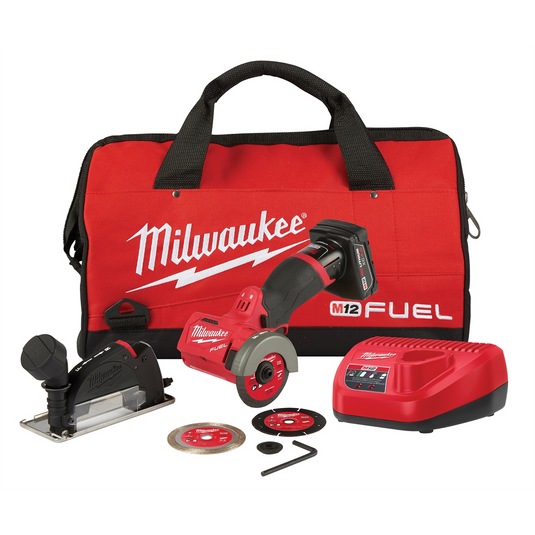 Milwaukee Tool M12 FUEL 3"" Compact Cut Off Tool Kit