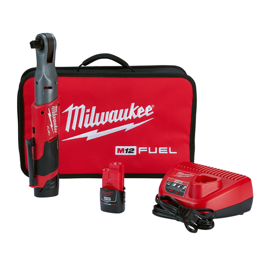 Milwaukee Tool M12 FUEL 1/2"" Ratchet 2 Battery Kit