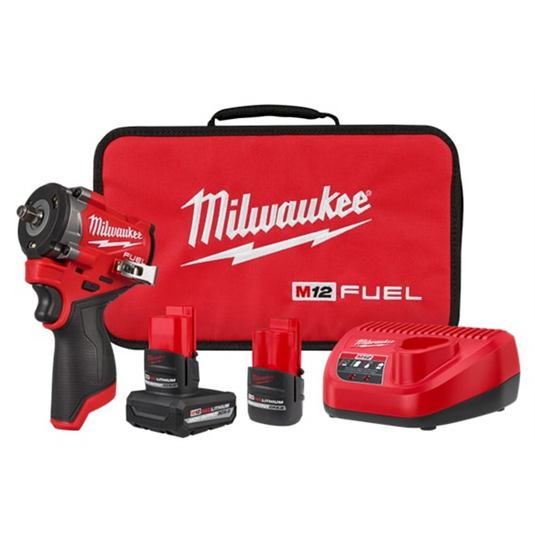 Milwaukee Tool M12 FUEL&trade;  Stubby 3/8"" Impact Wrench Kit