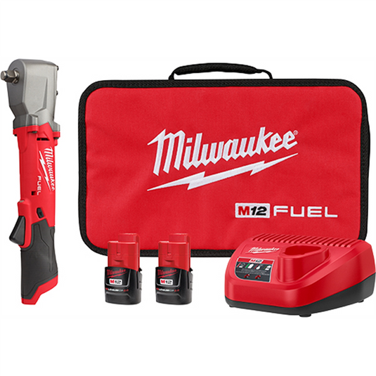 Milwaukee Tool M12 FUEL 1/2"" Right Angle Impact Wrench w/ Friction Ring Kit