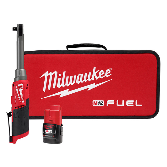 Milwaukee Tool M12 FUEL 3/8"" Extended Reach High Speed Ratchet Kit