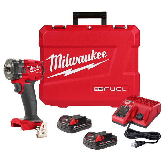 Milwaukee Tool M18 FUEL 3/8"" Compact Impact Wrench w/ Friction Ring CP2.0 Kit
