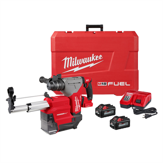 Milwaukee Tool M18 FUEL 1-1/8"" SDS Plus Rotary Hammer w/ ONE-KEY & HAMMERVAC Dedicated Dust Extractor Kit