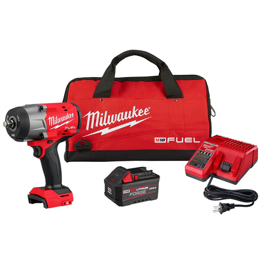Milwaukee Tool M18 FUEL 1/2"" High Torque Impact Wrench w/ Friction Ring REDLITHIUM FORGE Kit