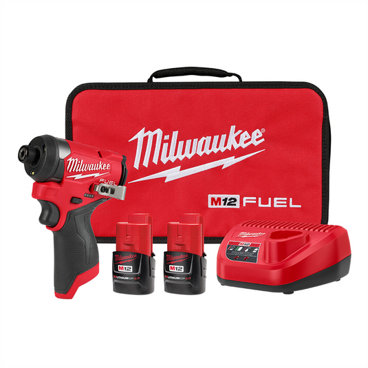 Milwaukee Tool M12 FUEL 1/4"" Hex Impact Driver Kit