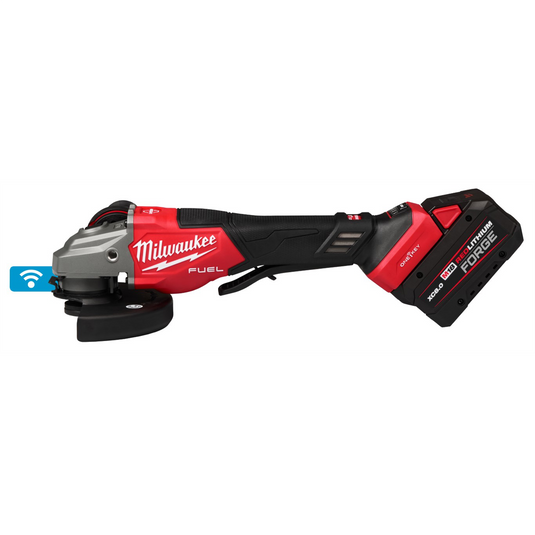 Milwaukee Tool M18 FUEL 4-1/2 Inch-6 Inch Variable Speed Braking Grinder; Paddle Switch w/ ONE-KEY Kit