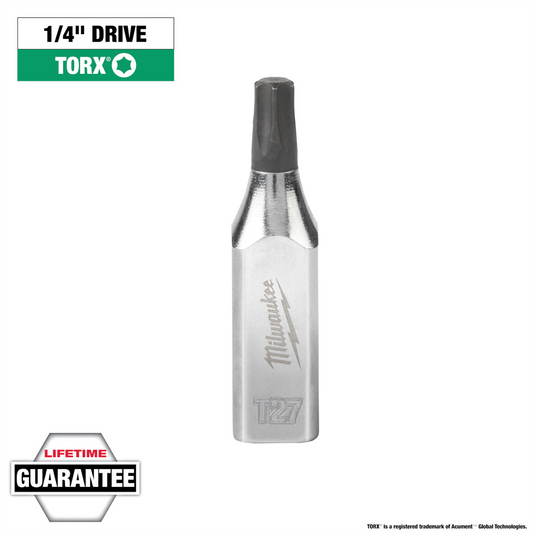Milwaukee Tool 1/4"" Drive T27 TORX Bit Socket