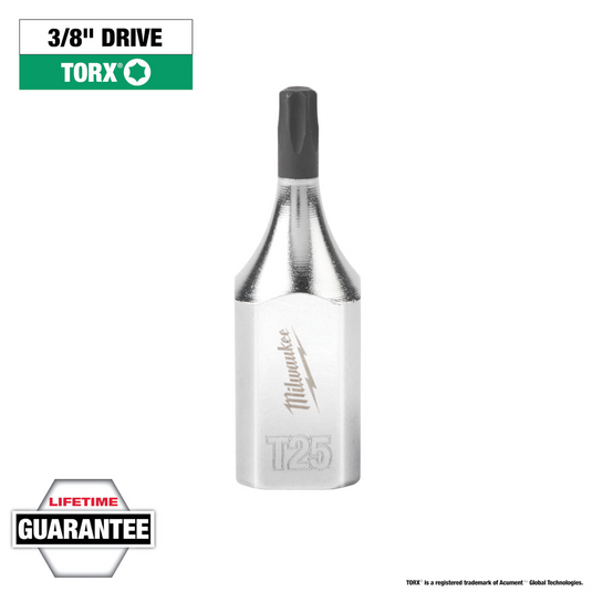 Milwaukee Tool 3/8"" Drive T25 TORX Bit Socket
