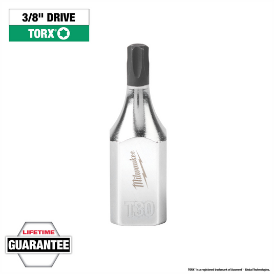 Milwaukee Tool 3/8"" Drive T30 TORX Bit Socket