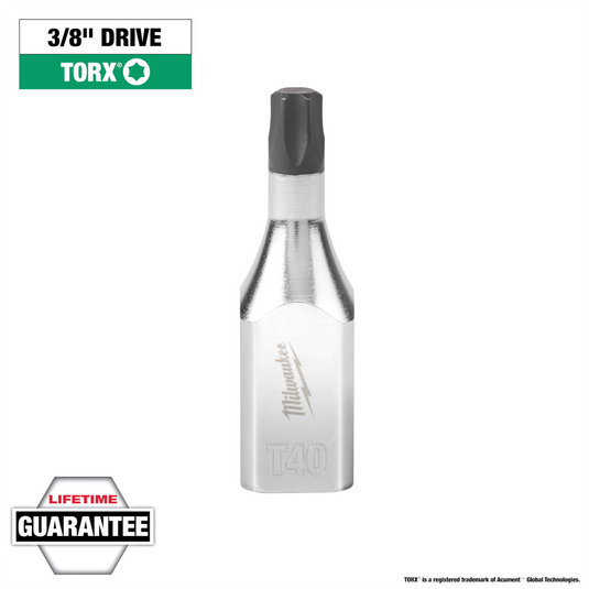 Milwaukee Tool 3/8"" Drive T40 TORX Bit Socket