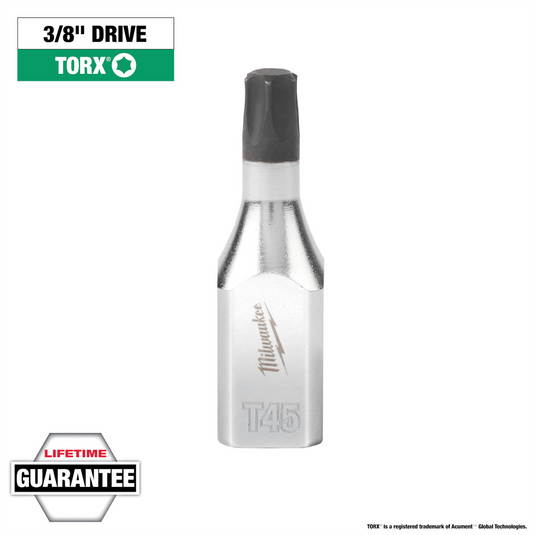Milwaukee Tool 3/8"" Drive T45 TORX Bit Socket