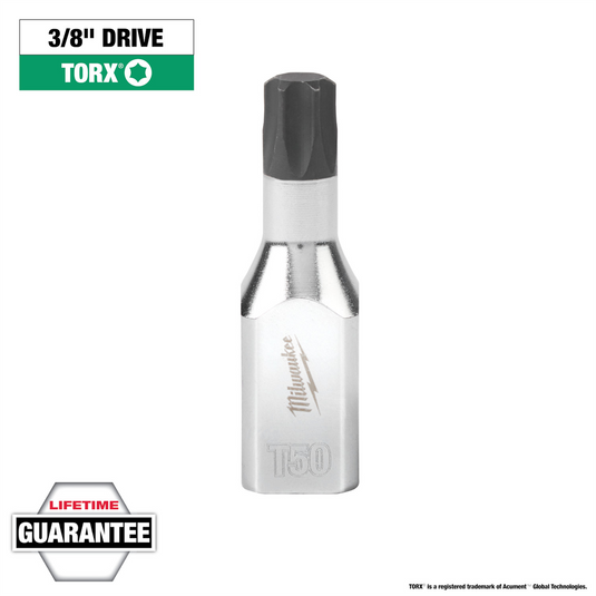 Milwaukee Tool 3/8"" Drive T50 TORX Bit Socket