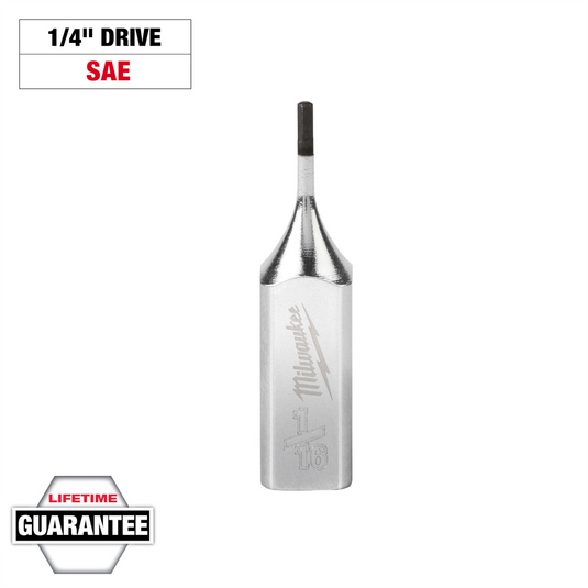 Milwaukee Tool 1/4"" Drive 1/16"" Hex Bit Socket