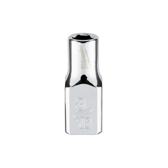 Milwaukee Tool 1/4"" Drive 3/16"" SAE 6-Point Socket with FOUR FLAT Sides; Vanadium Steel; Chrome