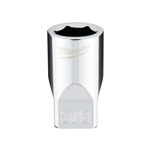 Milwaukee Tool 1/4"" Drive 3/8"" SAE 6-Point Socket with FOUR FLAT Sides; Vanadium Steel; Chrome