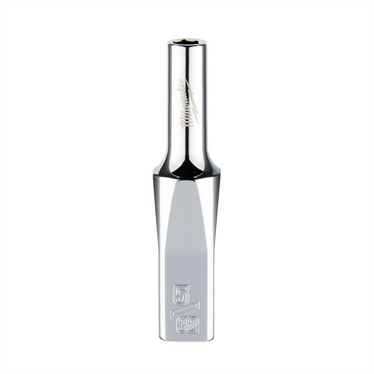 Milwaukee Tool 1/4"" Drive 5/32"" SAE 6-Point Deep Socket with FOUR FLAT Sides; Vanadium Steel; Chrome