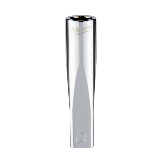Milwaukee Tool Milwaukee Tool 1/4"" Drive 8mm Metric Deep Socket with FOUR FLAT Sides; 6-Point; Vanadium Steel; Chrome