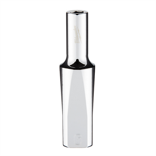 Milwaukee Tool 3/8"" Drive 6mm  Metric 6-Point Deep Socket with FOUR FLAT Sides; Vanadium Steel; Chrome