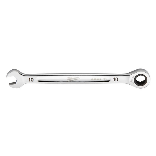 Milwaukee Tool 10MM Metric Ratcheting Combination Wrench; 12-Point; Steel; Chrome