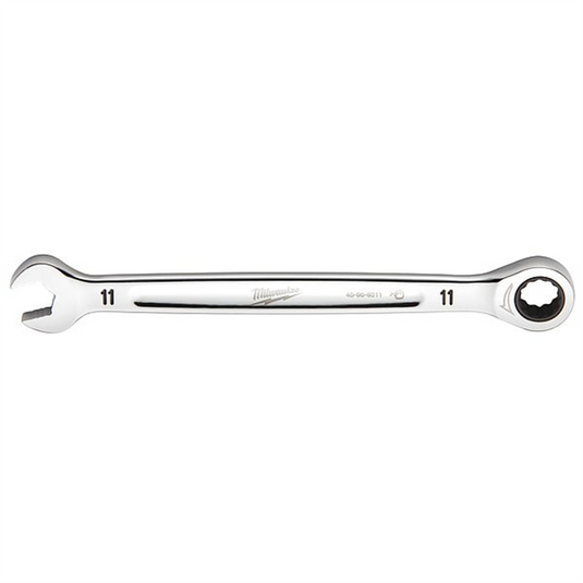 Milwaukee Tool 11MM Metric Ratcheting Combination Wrench; 12-Point; Steel; Chrome