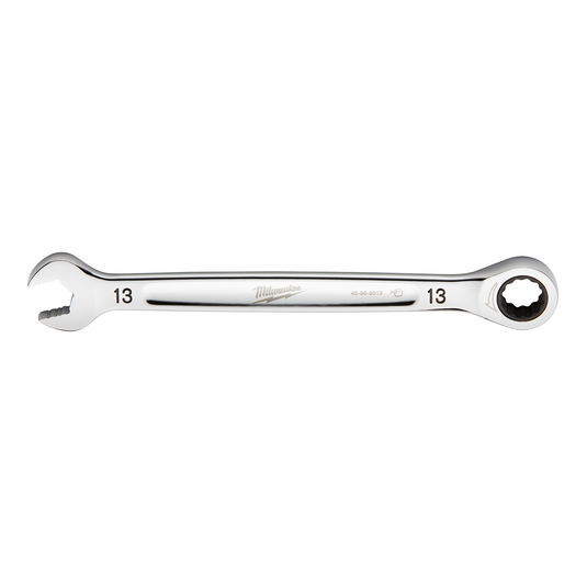 Milwaukee Tool 13MM Metric Ratcheting Combination Wrench; 12-Point; Steel; Chrome