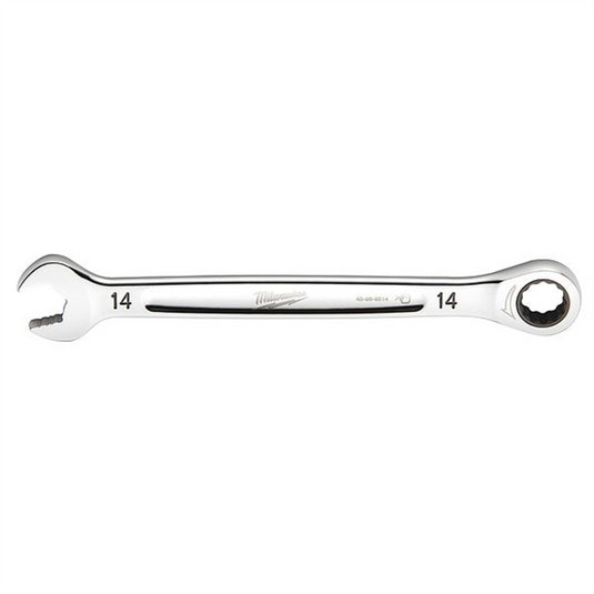 Milwaukee Tool 14MM Metric Ratcheting Combination Wrench; 12-Point; Steel; Chrome