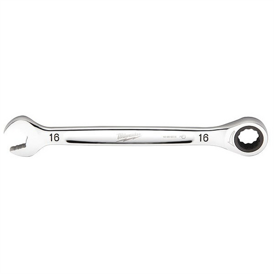 Milwaukee Tool 16MM Metric Ratcheting Combination Wrench; 12-Point; Steel; Chrome
