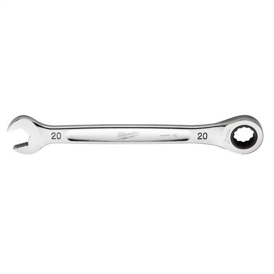 Milwaukee Tool 20MM Metric Ratcheting Combination Wrench; 12-Point; Steel; Chrome