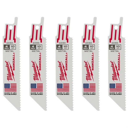 Milwaukee Tool 4"" 10 TPI   SAWZALL Blades (5 Pk)