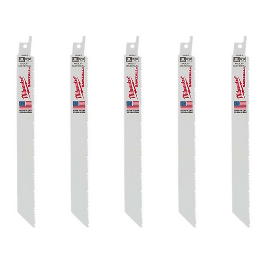 Milwaukee Tool 12 "" 8/12 TPI SAWZALL Blades (5 Pk)