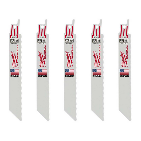 Milwaukee Tool 6"" 14 TPI   SAWZALL Blades (5 Pk)