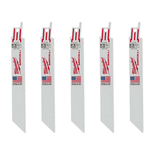 Milwaukee Tool 6"" 24 TPI   SAWZALL Blades (5 Pk)