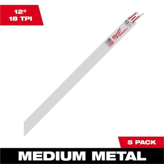 Milwaukee Tool 12"" 18 TPI   SAWZALL Blades (5 Pk)