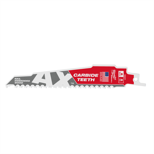 Milwaukee Tool SAWZALL The AX 5 TPI 6"" Carbide Blades - 1PK