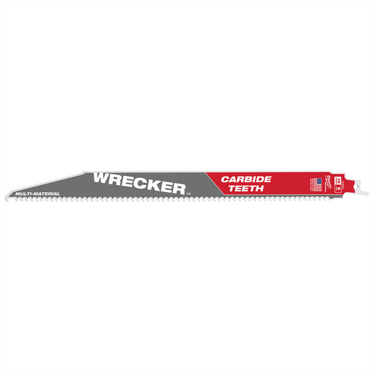 Milwaukee Tool 12"" 6 TPI THE WRECKER with Carbide Teeth SAWZALL Blade 1PK