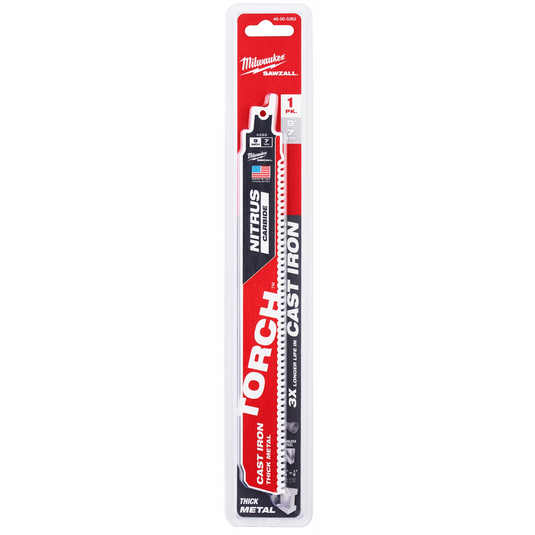 Milwaukee Tool 9"" 8TPI The TORCH for CAST IRON with NITRUS CARBIDE 1PK