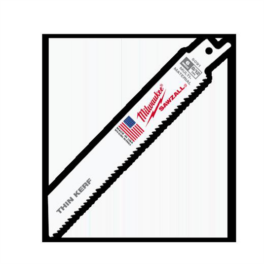 Milwaukee Tool 8"" 8/12 TPI SAWZALL Blades (25 Pk)