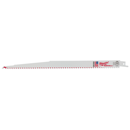 Milwaukee Tool 12"" 5 TPI Wood Cutting Sawzall Blades Bulk 10