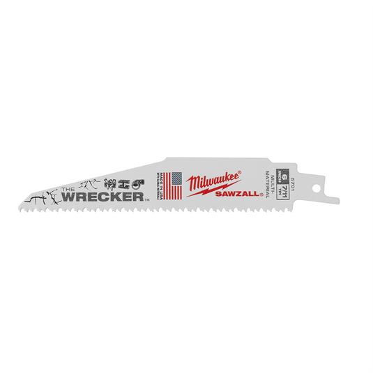 Milwaukee Tool The WRECKER Multi-Material SAWZALL Blade 6"" 7/11TPI BULK 25