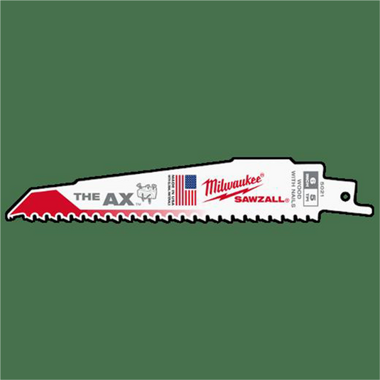 Milwaukee Tool 6"" 5 TPI The AX Demolition Wood Cutting Sawzall  Blade Bulk 100