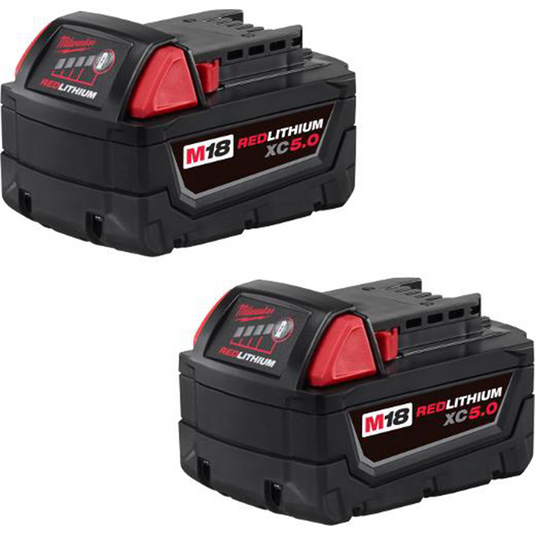 Milwaukee Tool M18 REDLITHIUM XC5.0 Extended Capacity Battery Two Pack