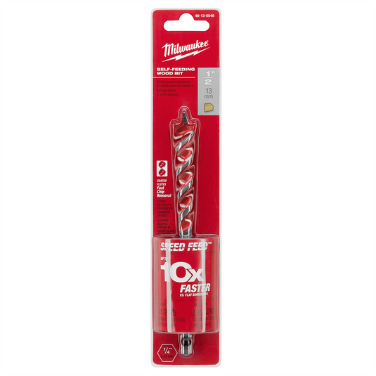 Milwaukee Tool SPEED FEED Wood Bit 1/2"" x 6