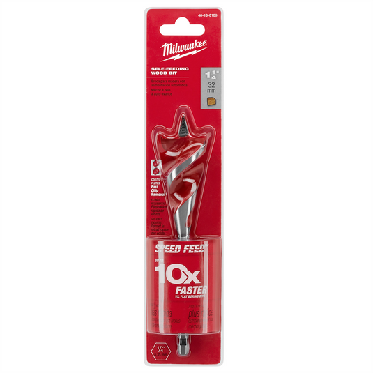 Milwaukee Tool SPEED FEED Wood Bit 1-1/4"" x 6