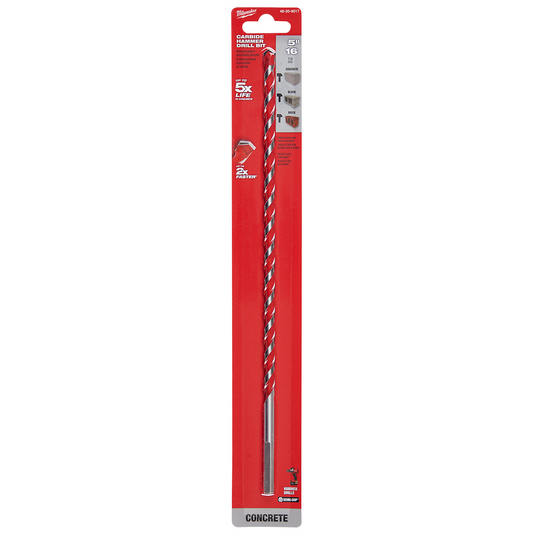 Milwaukee Tool 5/16"" x 10"" x 12"" SHOCKWAVE Impact Duty Carbide Hammer Drill Bit