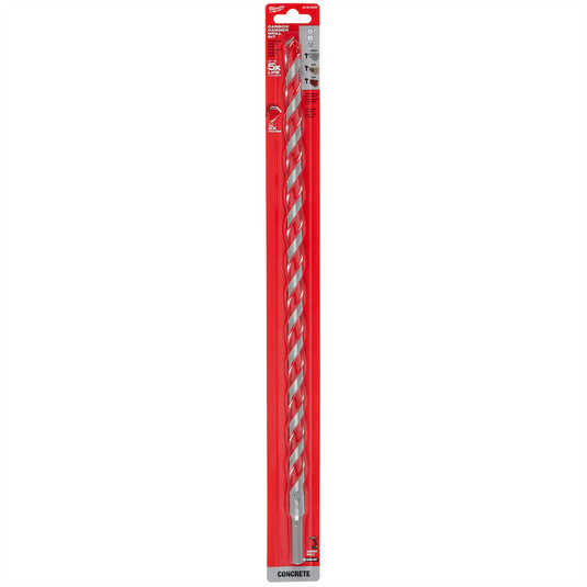 Milwaukee Tool 5/8"" x 16"" x 18"" Carbide Hammer Drill Bit with POWER TIP