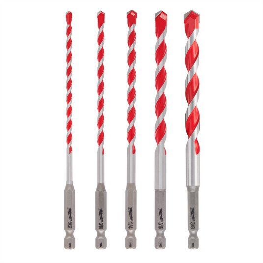 Milwaukee Tool 5PC. SHOCKWAVE Impact Duty Carbide Hammer Drill Bit Set