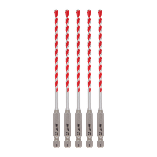 Milwaukee Tool 5/32"" x 4"" x 6"" SHOCKWAVE Impact Duty Carbide Hammer Drill Bits - Bulk 5 PK