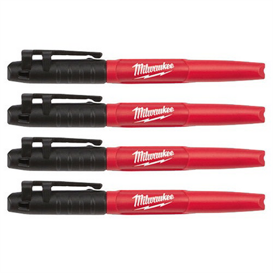 Milwaukee Tool 4PK INKZALL&trade; Black Fine Point Marker